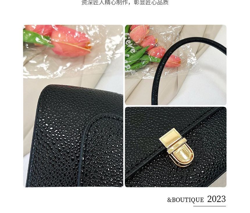 Grained Flap Shoulder Bag SpreePicky