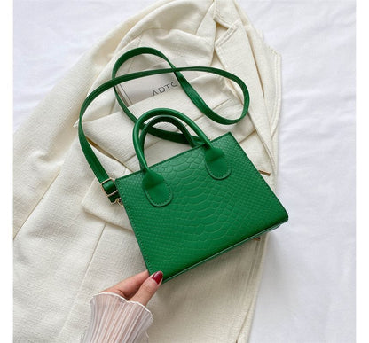 Top Handle Crocodile Grain Crossbody Bag SpreePicky