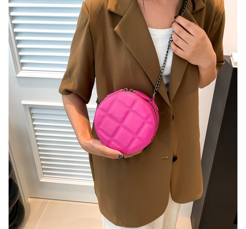 Quilted Round Crossbody Bag SpreePicky