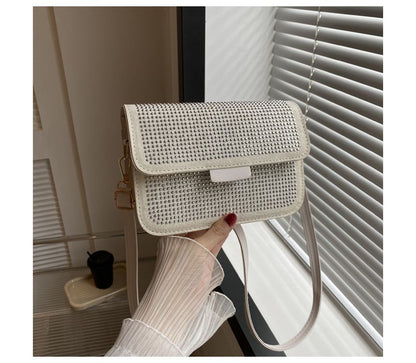 Rhinestone Flap Crossbody Bag SpreePicky