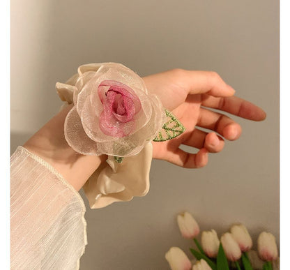 Rose Organza Scrunchie / Hair Clip / Hair Clamp SpreePicky