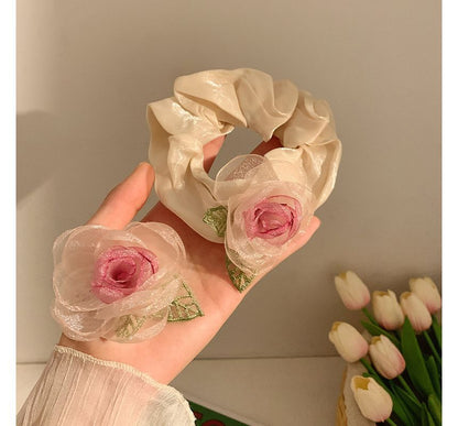 Rose Organza Scrunchie / Hair Clip / Hair Clamp SpreePicky