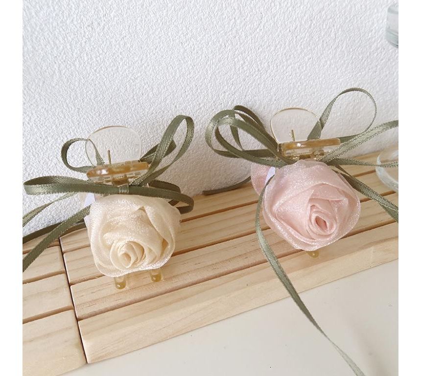 Rose Chiffon Resin Hair Clamp SpreePicky