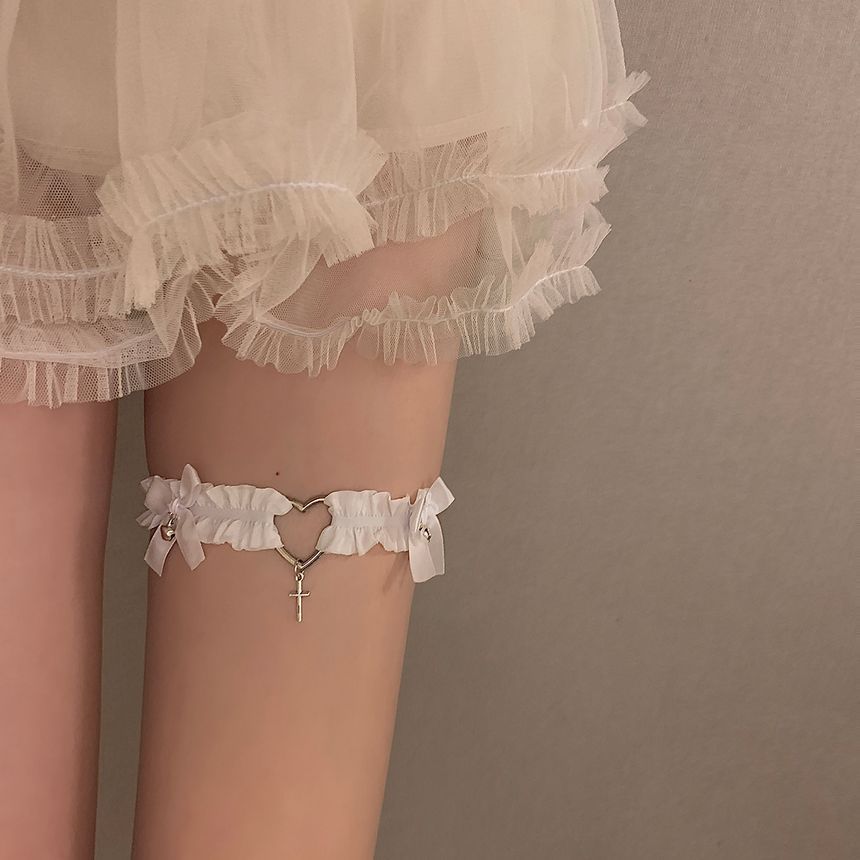 Heart Alloy Fabric Garter SpreePicky