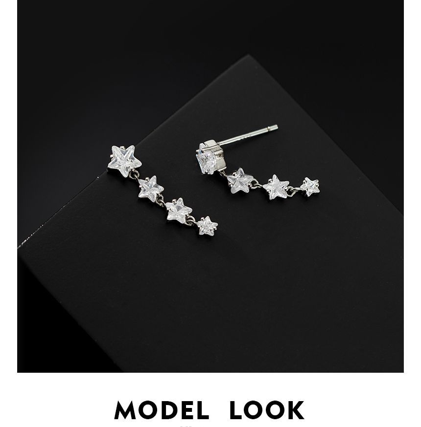 Star Rhinestone Dangle Earring SpreePicky