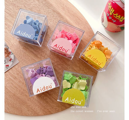 Set of 15: Heart Acrylic Hair Clamp SpreePicky