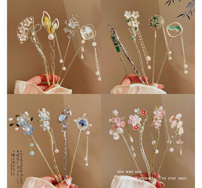 Floral Acrylic Alloy Hair Stick SpreePicky