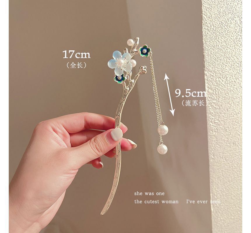 Floral Acrylic Alloy Hair Stick SpreePicky