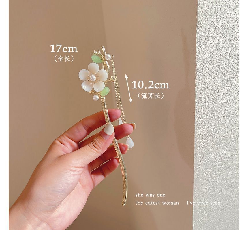 Floral Acrylic Alloy Hair Stick SpreePicky