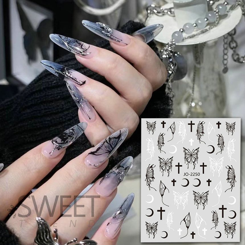 Butterfly Metallic Nail Art Stickers SpreePicky