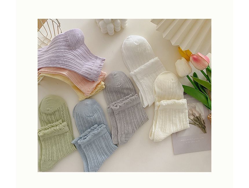 Plain Frill Short Socks Set SpreePicky