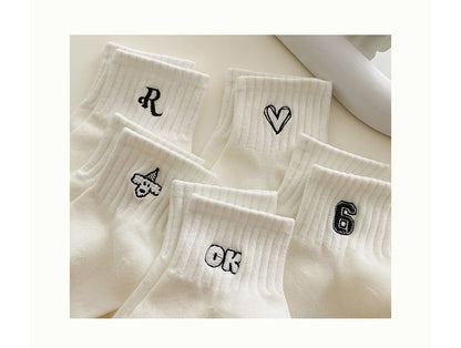 Embroidered Short Socks Set SpreePicky