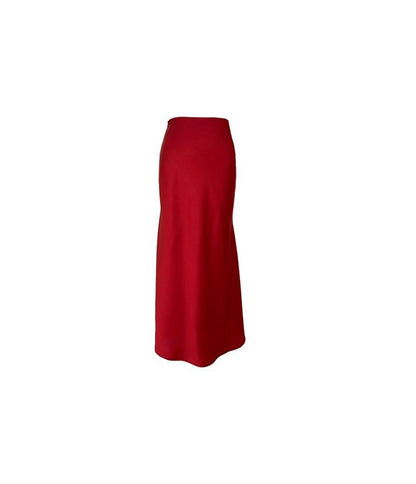 Mid Waist Plain Midi Mermaid Skirt SpreePicky