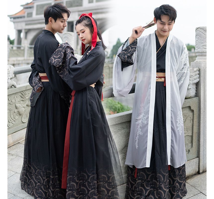 Traditional Chinese Couple Matching Costume Long SpreePicky