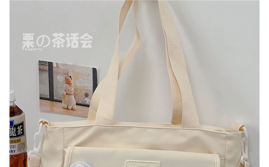 Lettering Label Top Handle Crossbody Bag SpreePicky