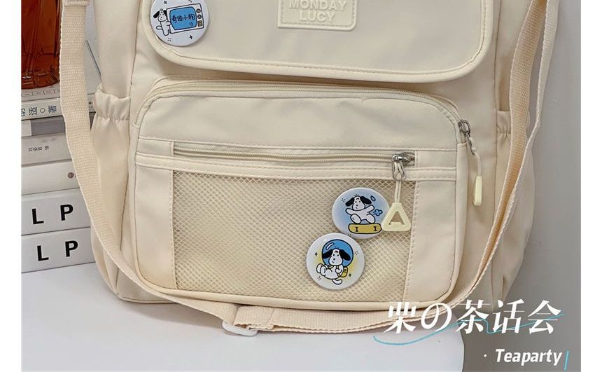 Lettering Label Top Handle Crossbody Bag SpreePicky