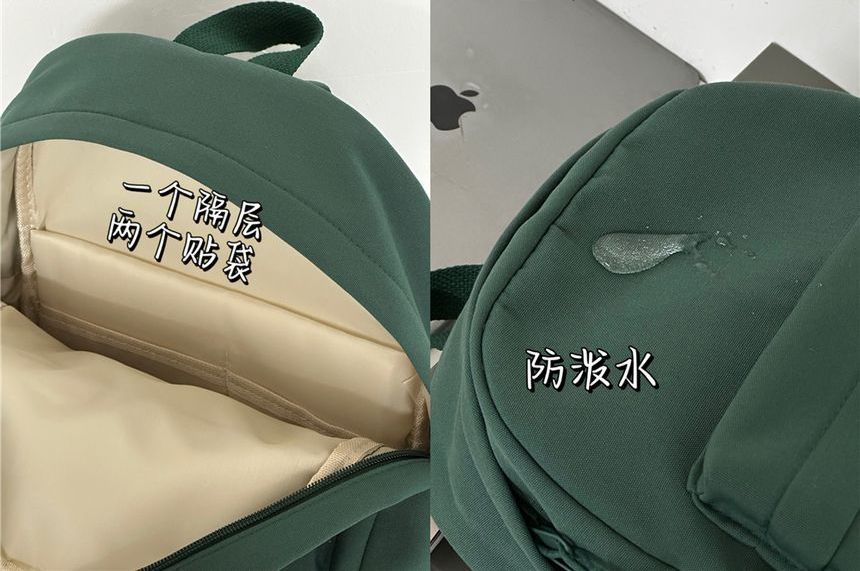 Letter Embroidered Backpack SpreePicky