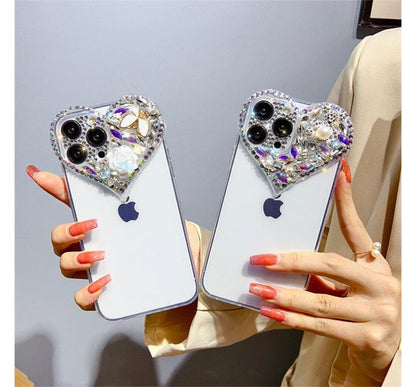 Heart Embellished Phone Case SpreePicky