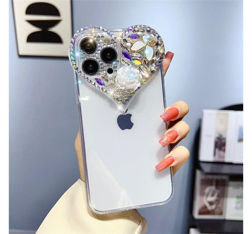 Heart Embellished Phone Case SpreePicky