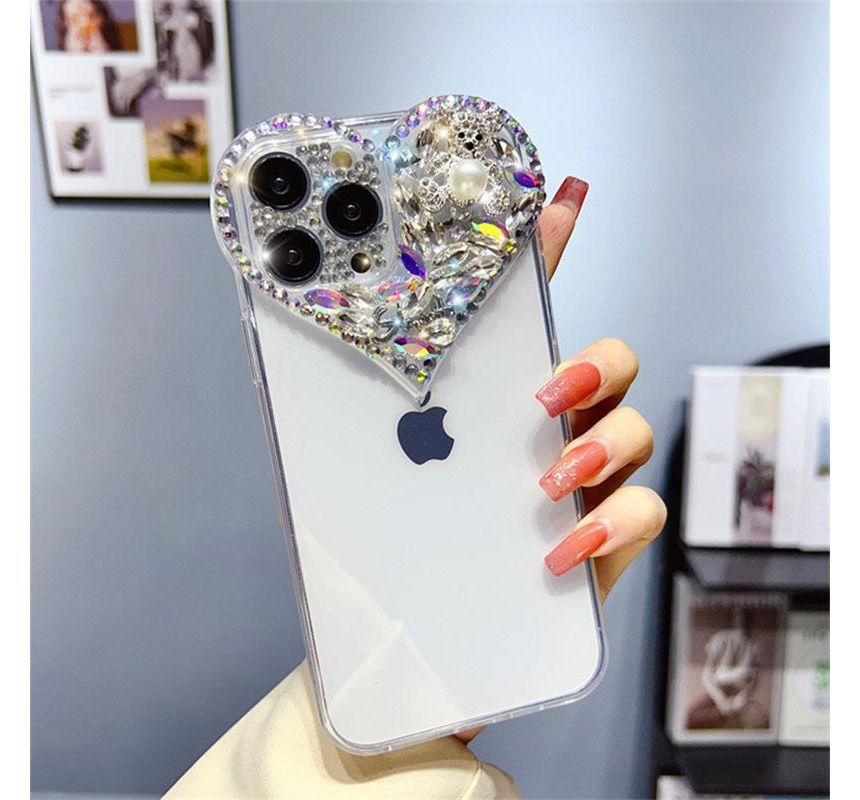 Heart Embellished Phone Case SpreePicky