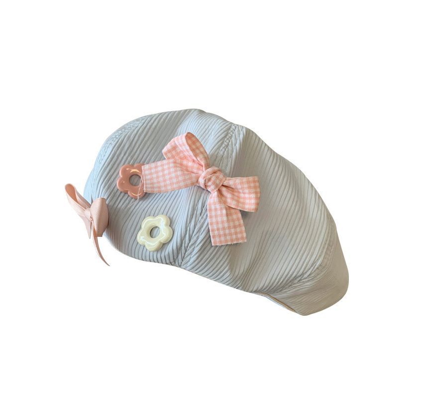 Bow Floral Beret Hat SpreePicky