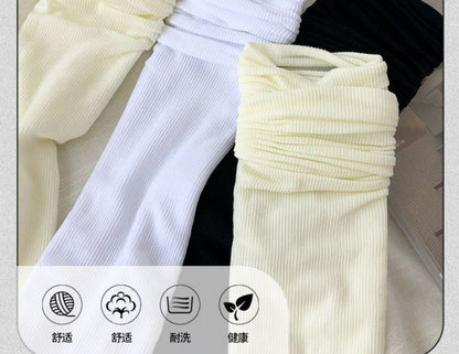 Set of 4 Pairs: Plain Ribbed Socks SpreePicky