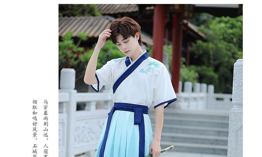 Couple Matching Dragon Print Hanfu Costume Set SpreePicky