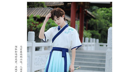 Couple Matching Dragon Print Hanfu Costume Set SpreePicky