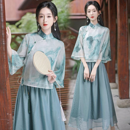 Tie Dye Hanfu Costume Set SpreePicky