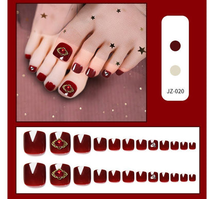 Rhinestone Faux Toe Nail Tips SpreePicky