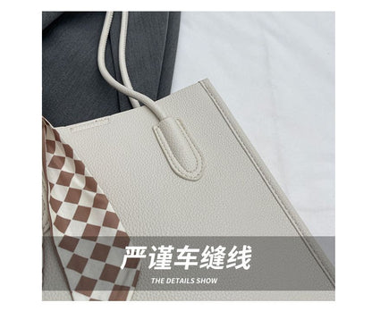 Set: Faux Leather Lettering Tote Bag + Flap Crossbody Bag SpreePicky