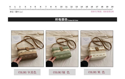 Striped Woven Crossbody Bag SpreePicky