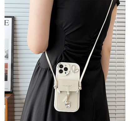 Cat Pendant Card Holder Phone Case - iPhone 7 / 8 / SE / 7 Plus / 8 Plus / X / XS / XR / XS Max / 11 / 11 Pro / 11 Pro Max / 12 / 12 Pro / 12 mini / 12 Pro Max / 13 / 13 Pro / 13 mini / 13 Pro Max / 14 / 14 Plus / 14 Pro / 14 Pro Max SpreePicky