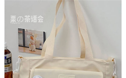 Plain Lettering Label Crossbody Bag / Charm / Set SpreePicky