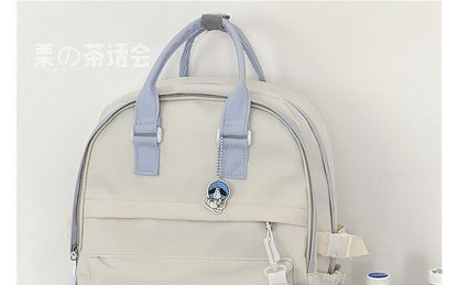 Two-Tone Top Handle Backpack / Charm / Set SpreePicky