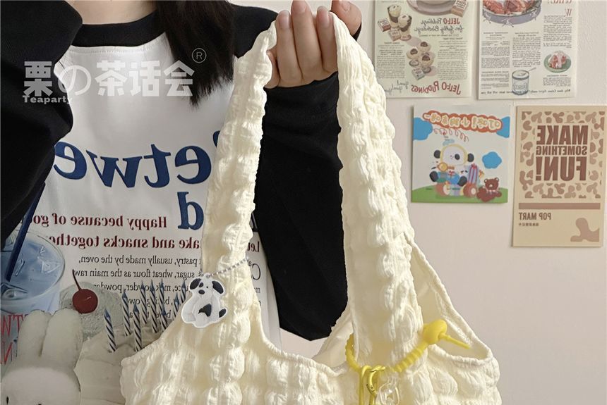 Plain Shirred Tote Bag / Charm / Set SpreePicky