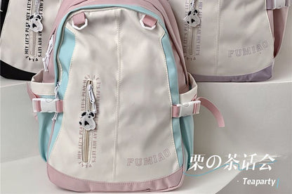 Color Block Lettering Backpack / Charm / Set SpreePicky