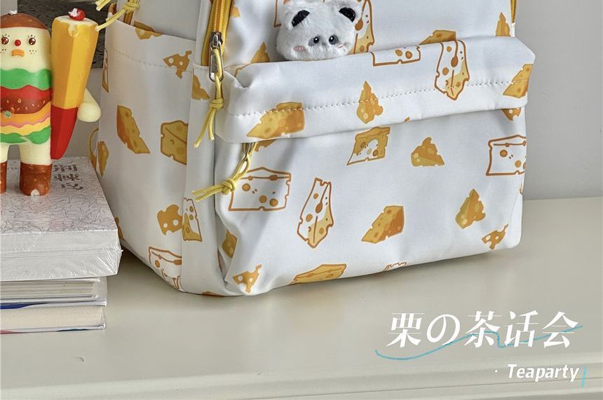 Cheese Print Backpack / Charm / Set SpreePicky