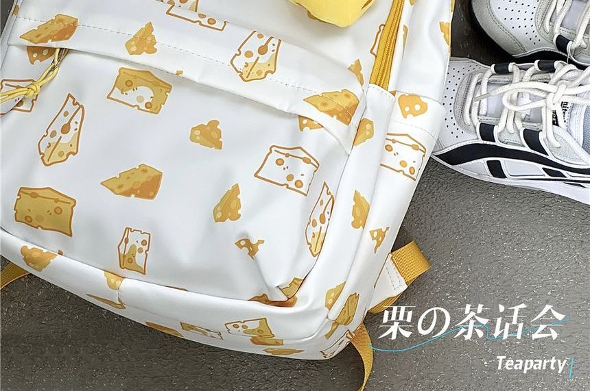 Cheese Print Backpack / Charm / Set SpreePicky