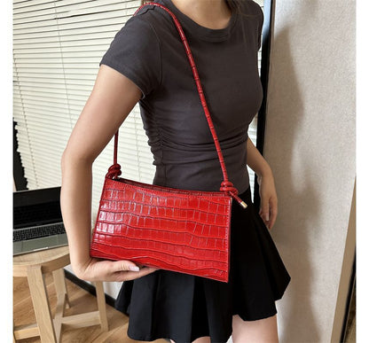 Crocodile Grain Shoulder Bag SpreePicky