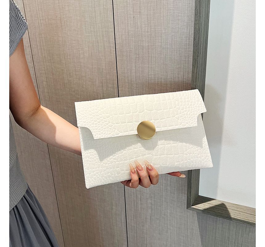 Crocodile Grain Envelope Clutch SpreePicky