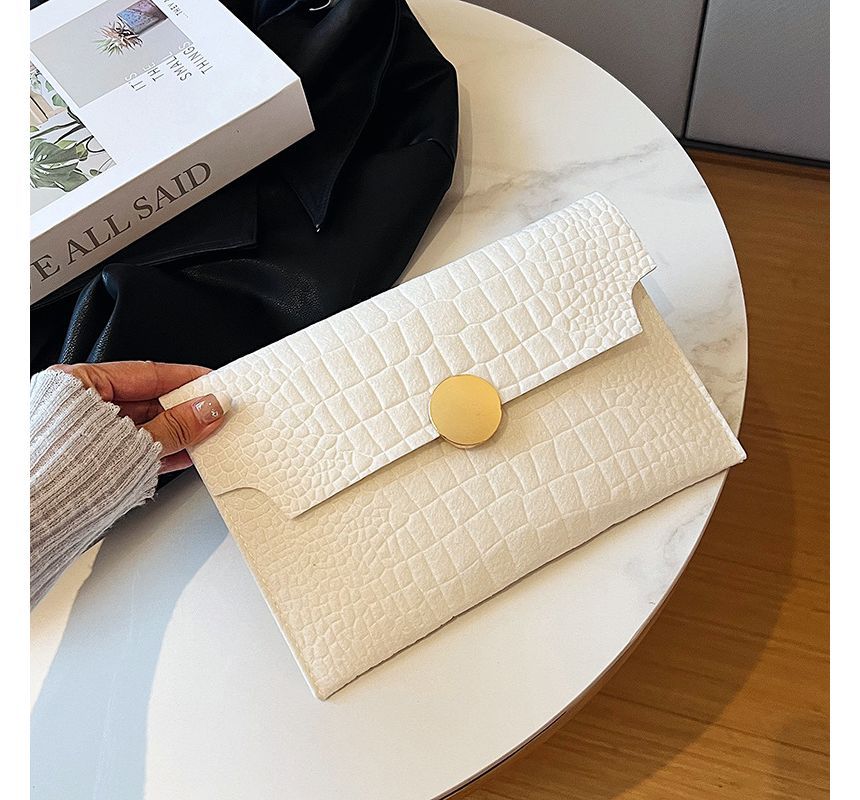 Crocodile Grain Envelope Clutch SpreePicky