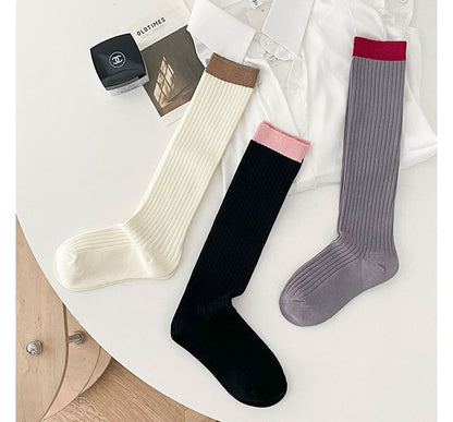 Two Tone Ribbed Socks SpreePicky