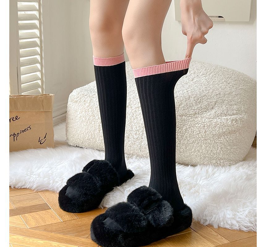 Two Tone Ribbed Socks SpreePicky