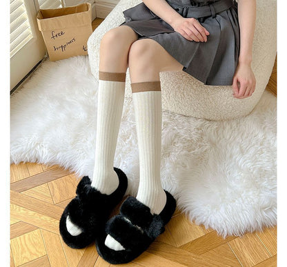 Two Tone Ribbed Socks SpreePicky