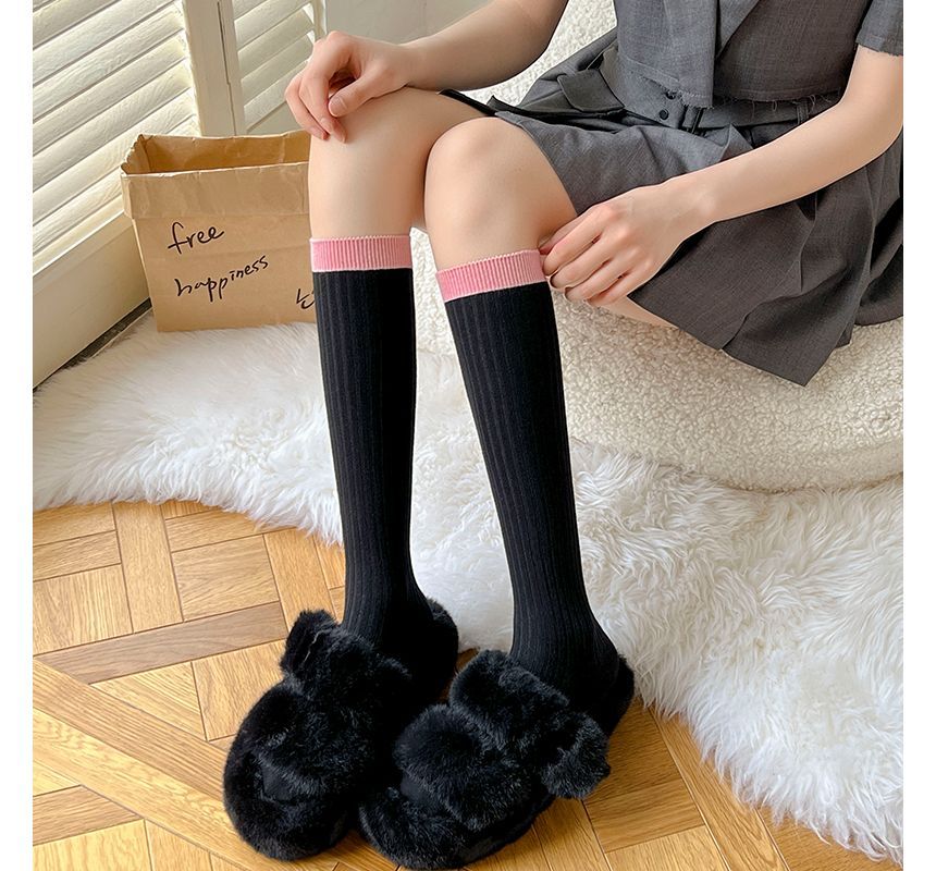 Two Tone Ribbed Socks SpreePicky