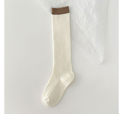 Two Tone Ribbed Socks SpreePicky