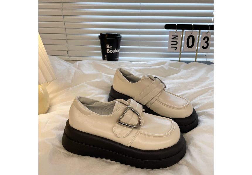 Platform Geometric Buckled Loafers SpreePicky