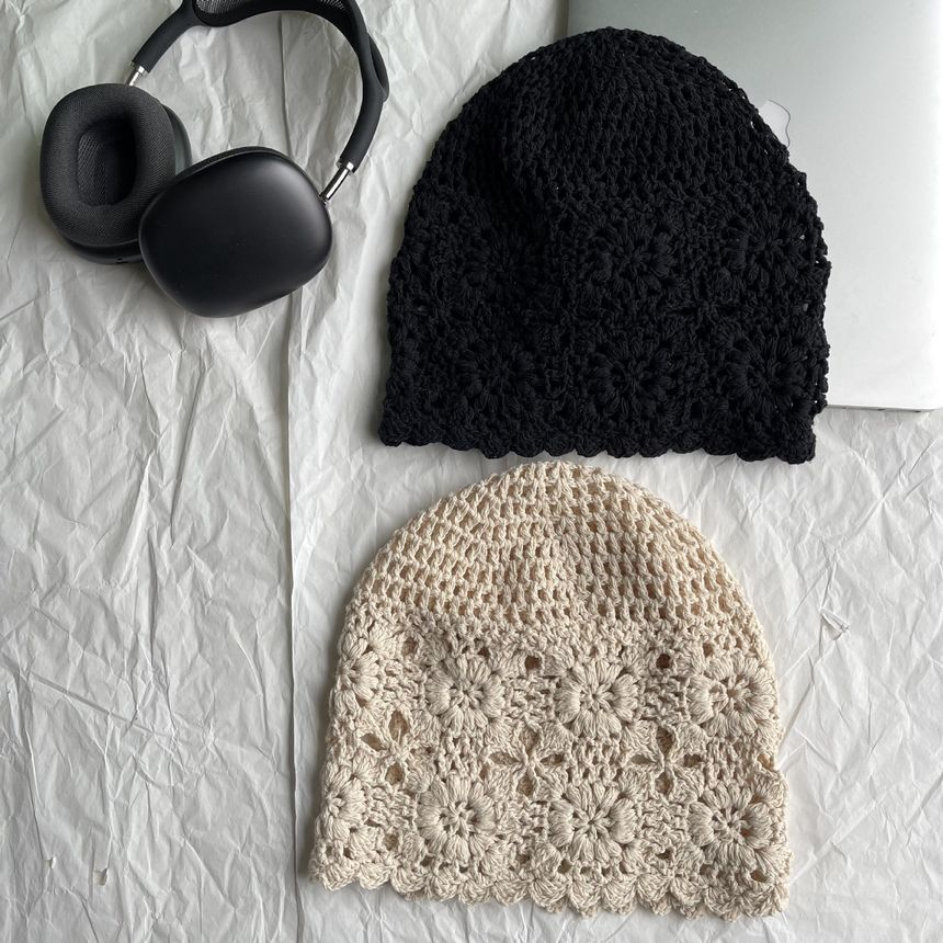 Plain Crochet Knit Beanie SpreePicky