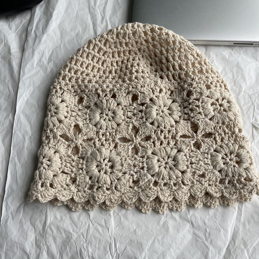 Plain Crochet Knit Beanie SpreePicky